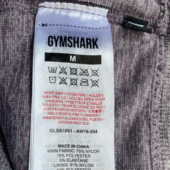 GYMSHARK CAMO SEAMLESS SPORTS BRA -PURPLE - SZ MED - Picture 3 of 3